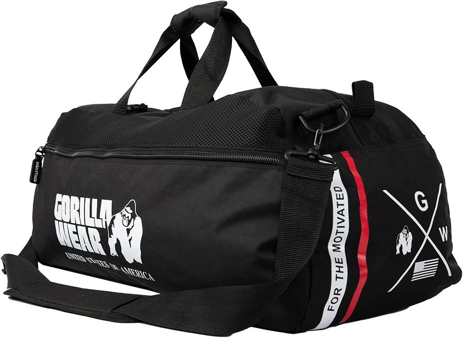 Gorilla Wear Norris Hybride Sporttas/Rugtas - Zwart