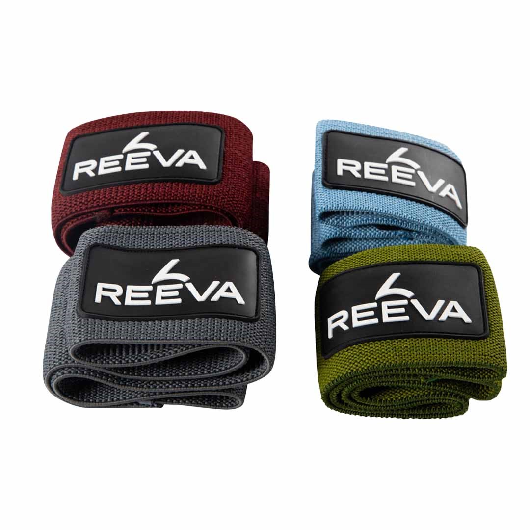 Reeva Resistance Bands - Weerstandsbanden - 4 stuks - Rood/Blauw/Grijs/Groen