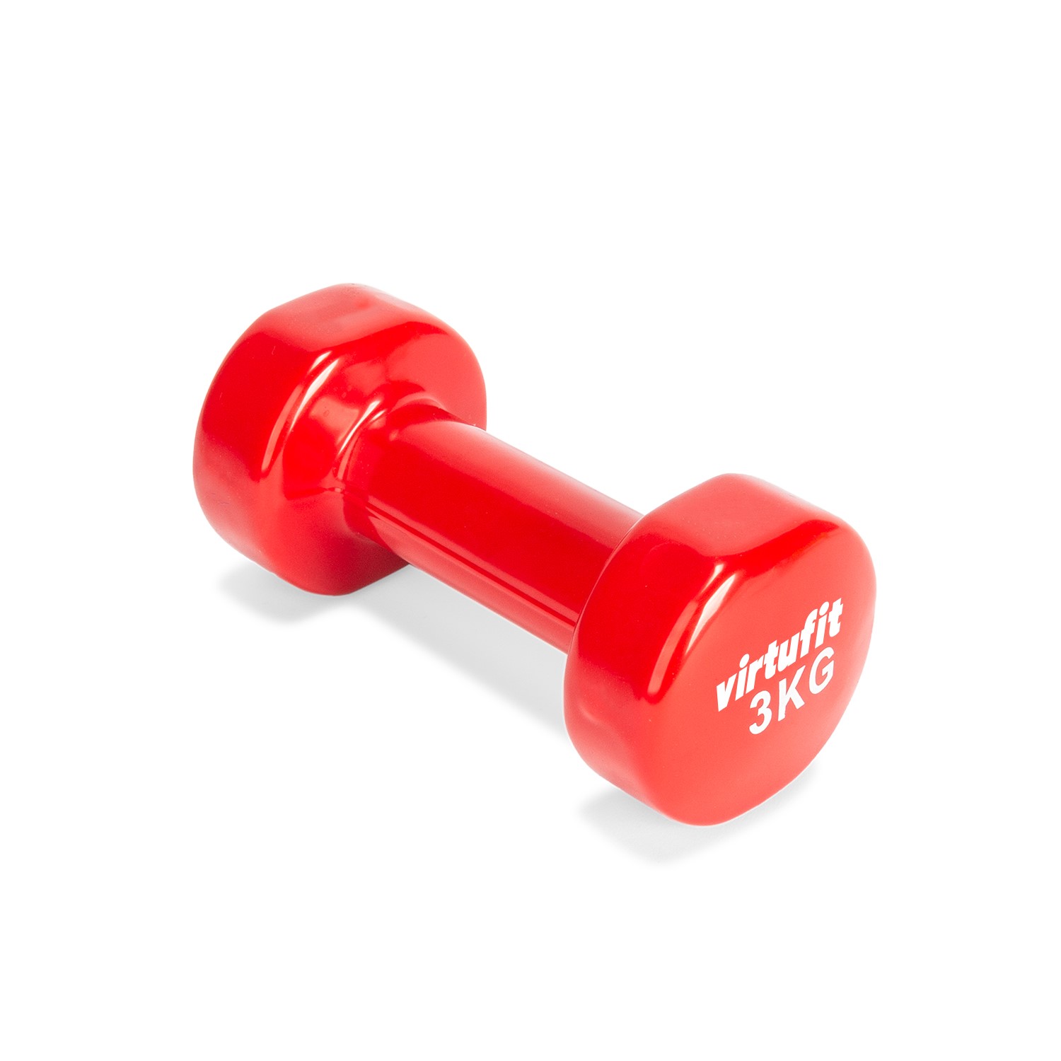 VirtuFit Vinyl Dumbbell Pro - 3 kg - Rood