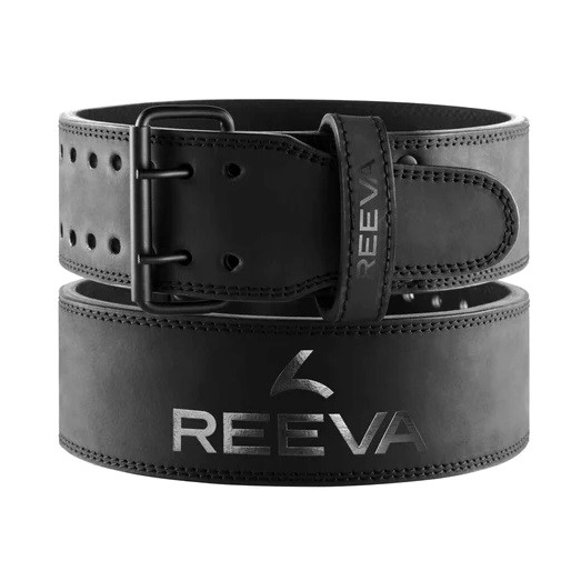 Reeva Leren Powerlifting Riem - Zwart - XS