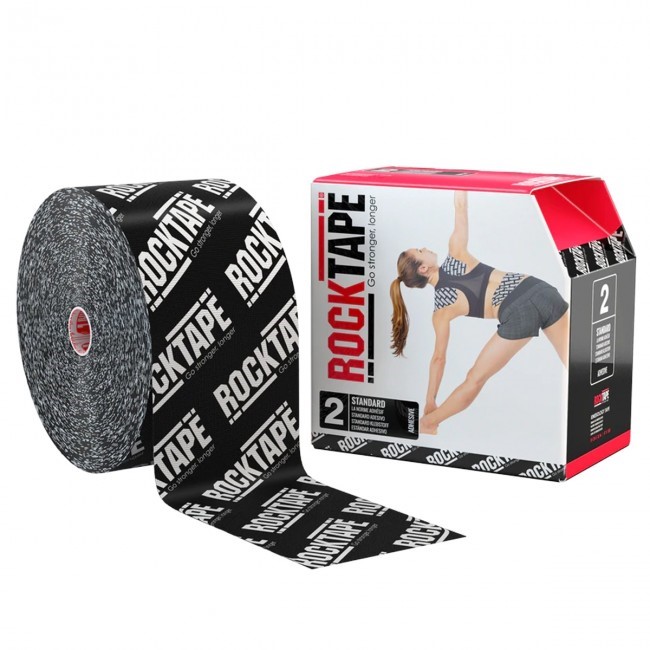 RockTape Classic Kinesiotape - Sporttape - 10 cm x 32 m - Zwart Logo