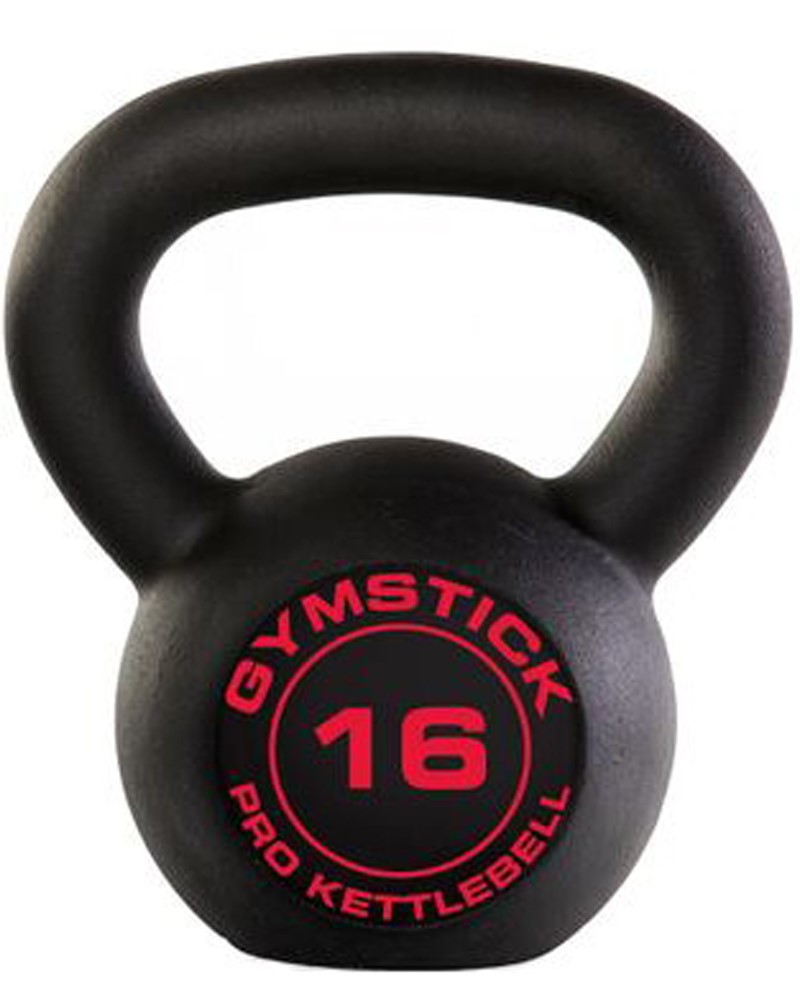 Gymstick Pro Kettlebell - Zwart - Met Online Trainingsvideo's - 16 kg