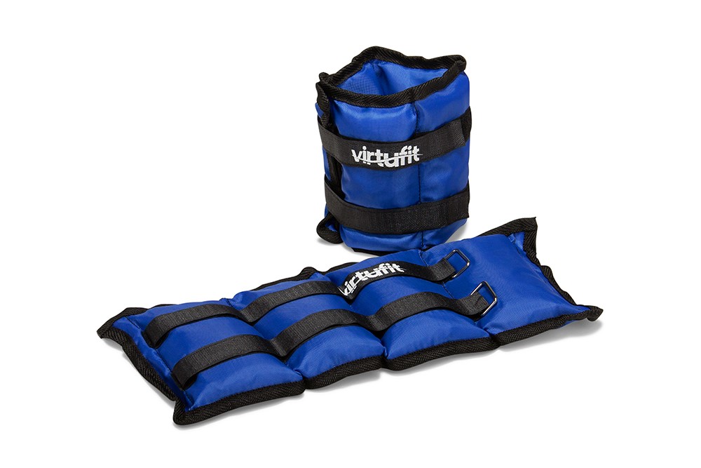 VirtuFit Verstelbare Enkelgewichten / Polsgewichten 2 x 1 kg - Nylon - Blauw