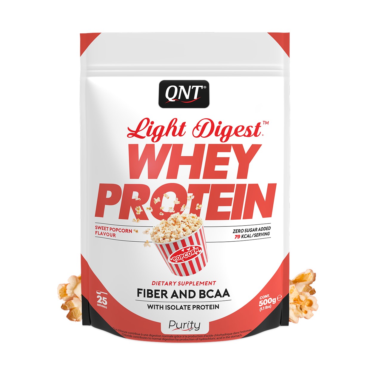 QNT Light Digest Whey Protein - Eiwit Poeder - 500 gram - Sweet Popcorn