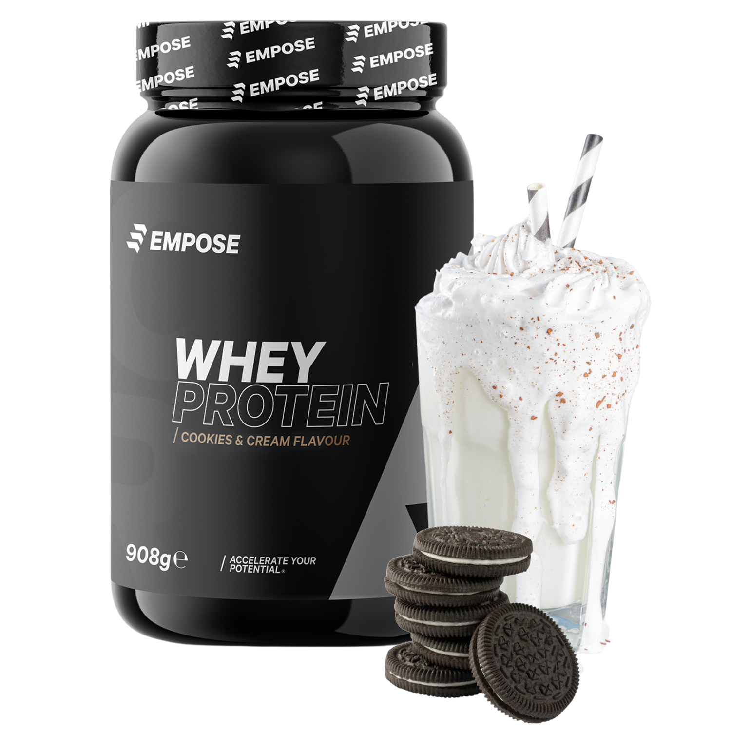 Empose Nutrition Whey Protein - Eiwit Poeder - Cookies&Cream - 908 gram