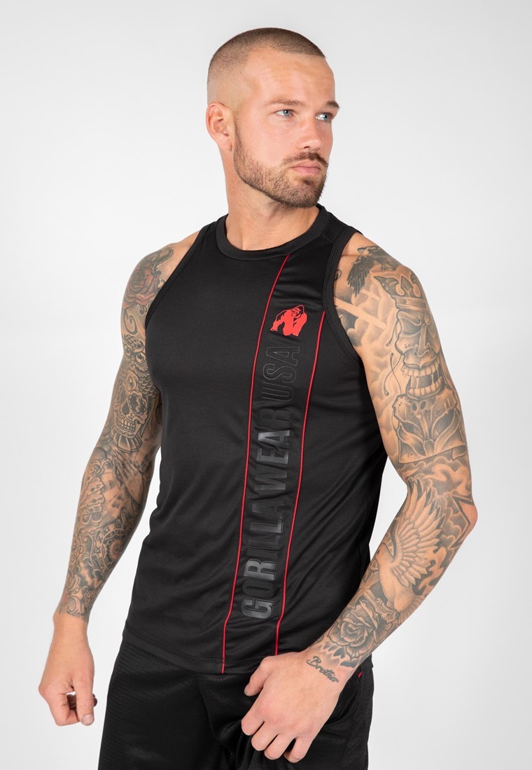 Branson Tank Top - Black/Red