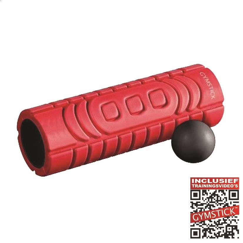 Gymstick Travel Foam Roller met Myofascial Bal en Trainingsvideo's