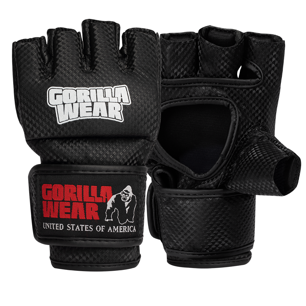 Gorilla Wear Manton MMA Handschoenen (Met Duim) - Zwart/Wit