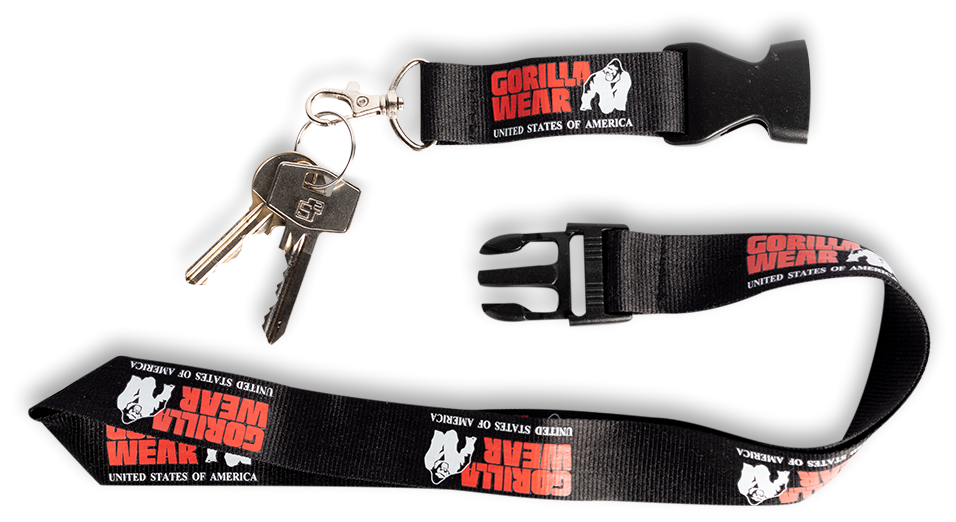 Gorilla Wear Eloy Lanyard Keycord - Zwart/Rood