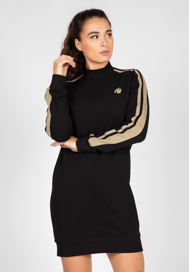 Isabella Sweatshirt Dress - Black