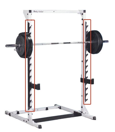 Body-Solid Grey Linear Bearing Smith Machine - Gun Rack Uitbreidingsset