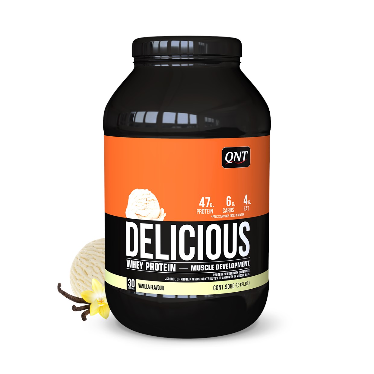 QNT Delicious Whey Protein - Eiwit Poeder - 908 gr - Vanilla