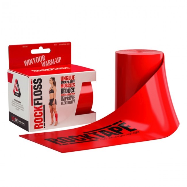 RockTape RockFloss - Elastische Band - 10 cm x 2,10 m - Rood