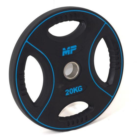 Muscle Power PU 4-Grip Halterschijf - 50 mm - 20 kg