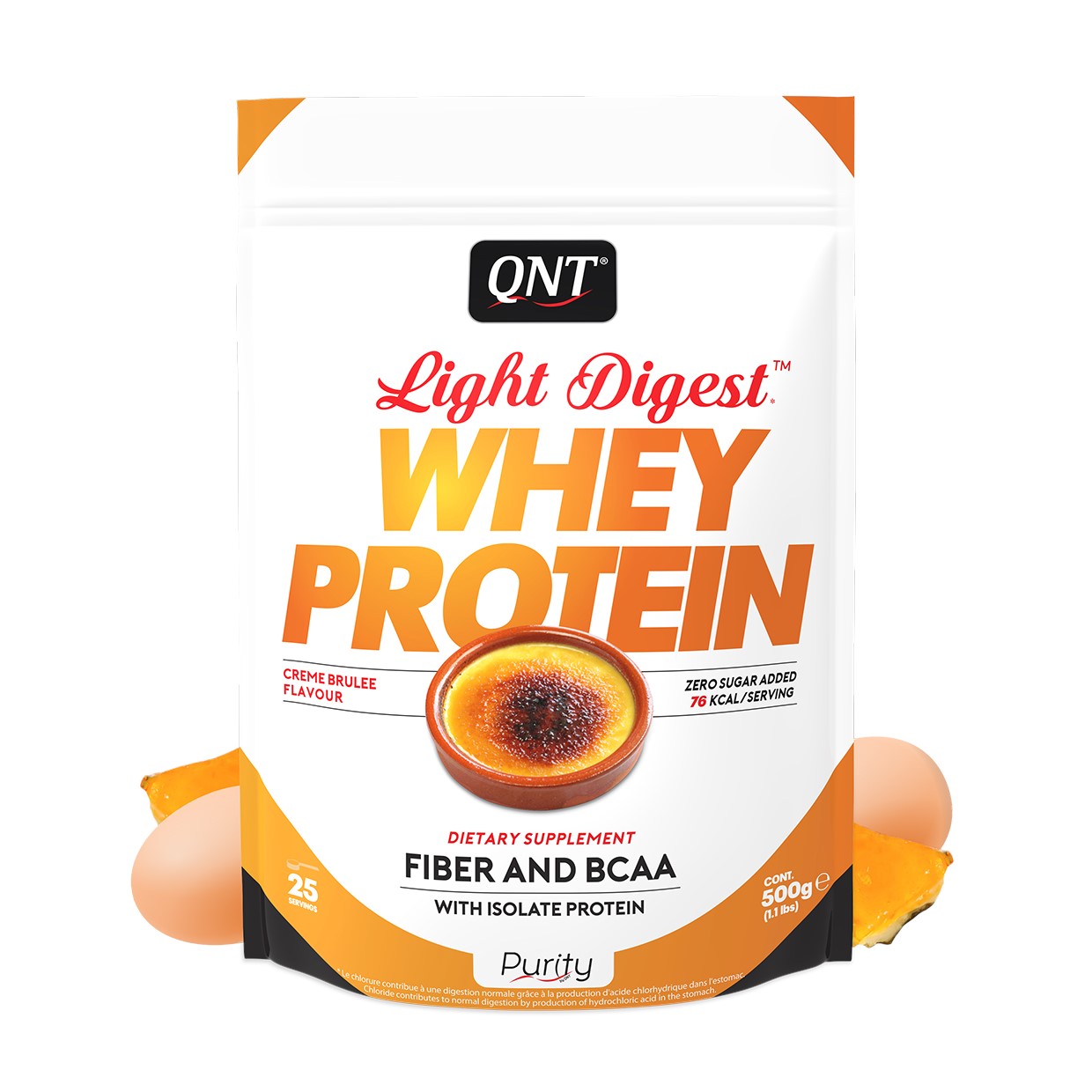 QNT Light Digest Whey Protein - Eiwit Poeder - 500 gram - Creme Brulee