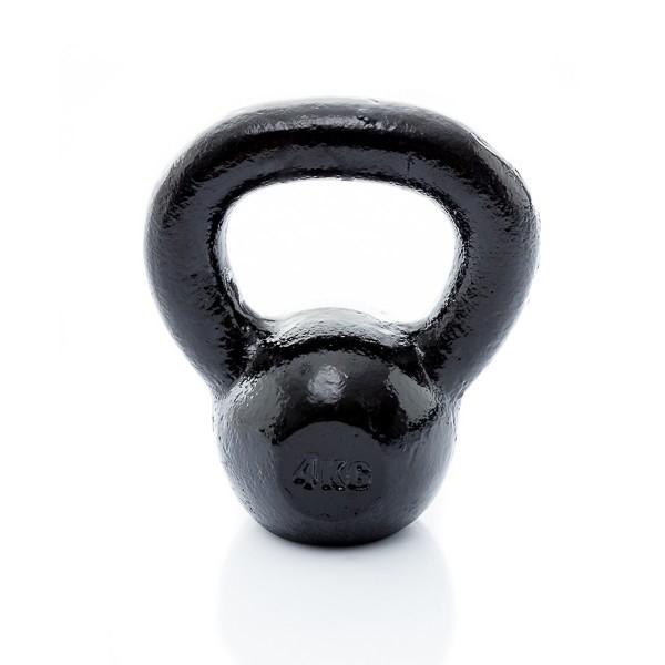 Muscle Power Gietijzeren Kettlebell - Zwart - 4 kg