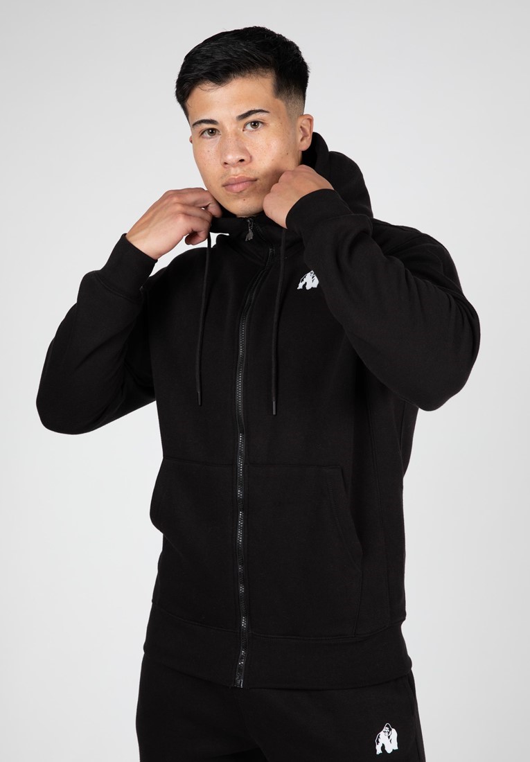 Kennewick Zipped Hoodie - Black