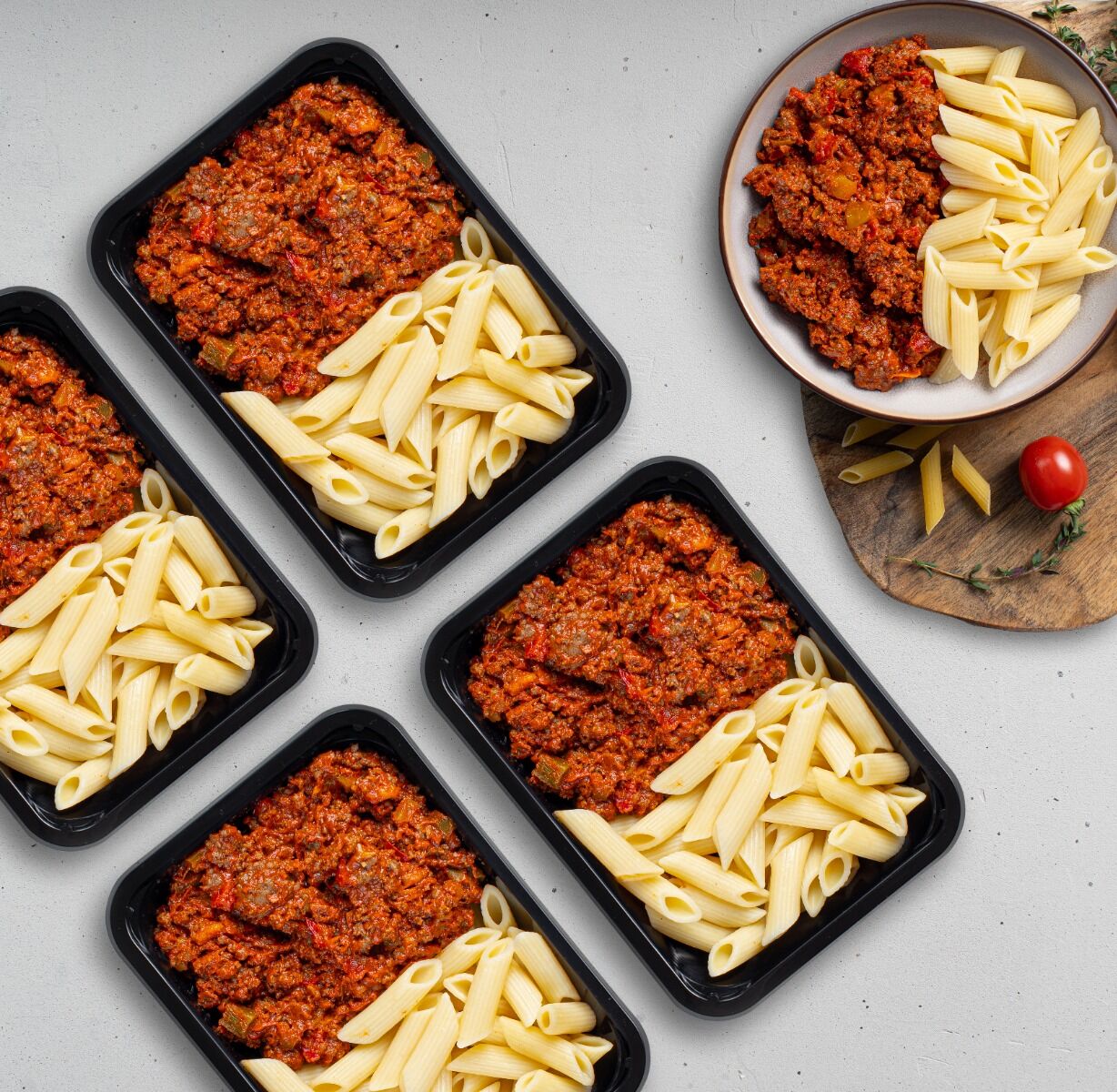 Droog trainen 4 maaltijden Pasta Beef– Paprika Bolognese