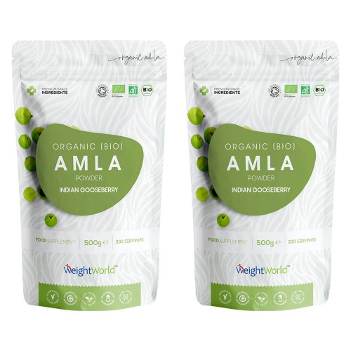 Bio Amla Poeder - Organisch Poeder Supplement voor Immuniteit en Hart - 500g - Duo Verpakking