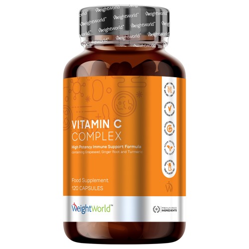 Natuurlijke Vitamine C Complex met Ascorbinezuur - 120 capsules - Immuunsysteemversterker -  2 maanden voorraad