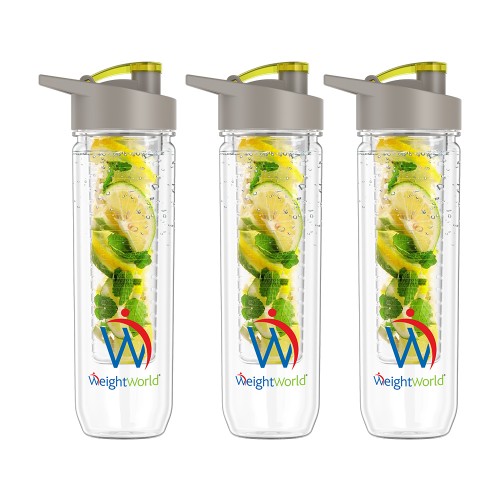 Fruit Infuser Bottle - 3 stuks - Waterfles met fruitfilter - 800ml - BPA Vrije fles