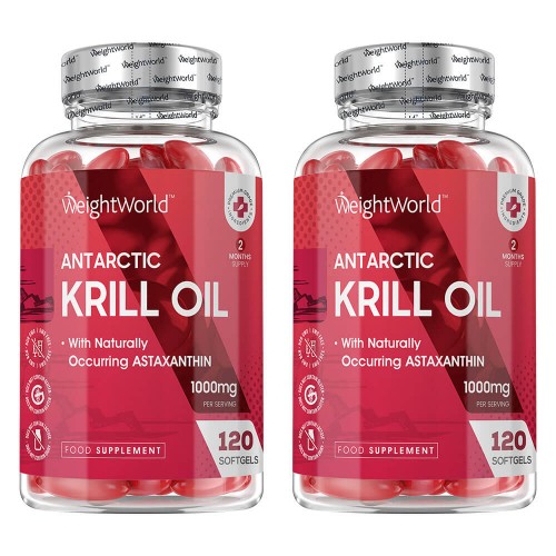 Antarctic Krill Olie  -  Natuurlijk en Puur Omega 3 Supplement  -  2-pack - WeightWorld NL