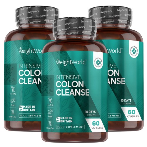 Intensive Colon Cleanse - Natuurlijke Detoxing -  180 Capsules -WeightWorld NL - Drie