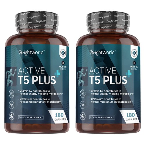 Active T5 Plus Fat burner - Natuurlijk Thermogeen Supplement - 120 capsules