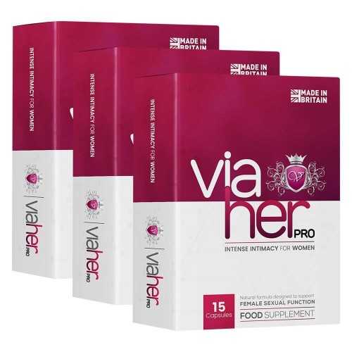 Viaher Pro  -  Intense intimiteit en sensualiteit supplement voor vrouwen  - 60 capsules - 3 pack