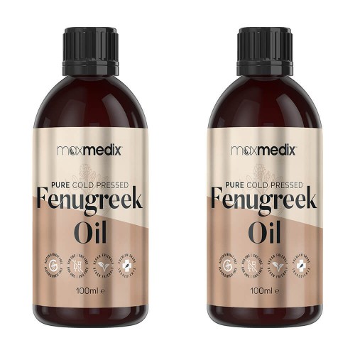 Fenegriek Olie - Zuiver koud geperst - Veilig & Natuurlijk - Borstvergroting Olie - 60ml Fles - 2 Pack