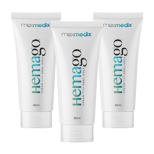 maxmedix HemaGo Crème - Formule voor aambeien - Dermatologisch getest - 60ml Crème - 3 Pack