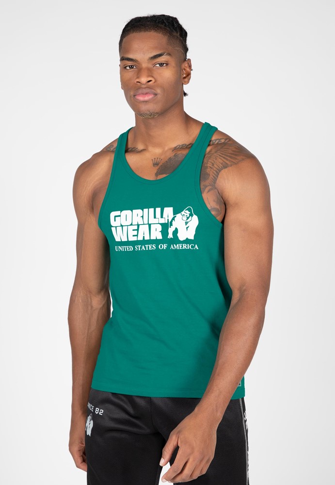 Gorilla Wear Classic Tank Top - Groen/Blauw - M