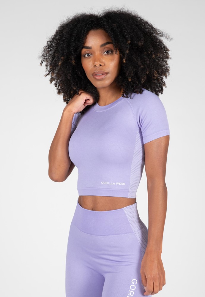 Gorilla Wear Selah Seamless Crop Top - Lila - L/XL