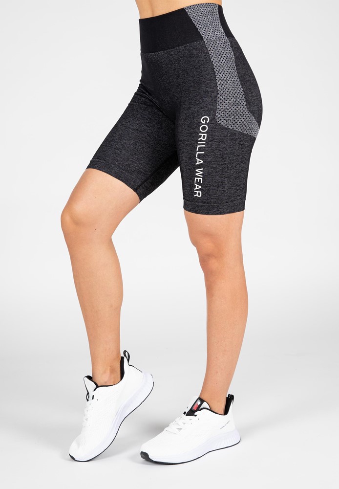 Gorilla Wear Selah Seamless Cycling Shorts - Zwart - XS/S