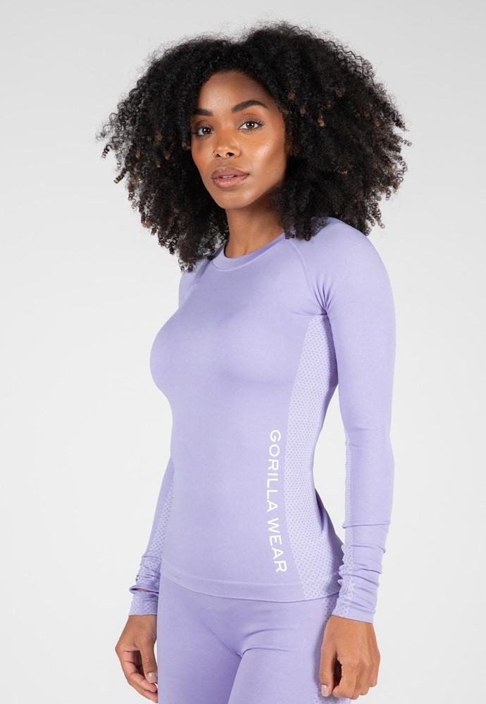 Gorilla Wear Selah Seamless Long Sleeve - Lila - S/M