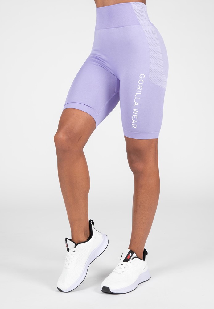 Gorilla Wear Selah Seamless Cycling Shorts - Lila - XS/S