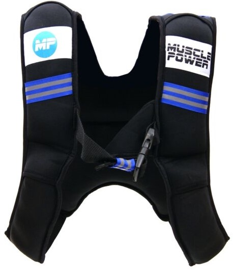 Muscle Power Gewichtsvest met Strepen - 5 kg - Zwart