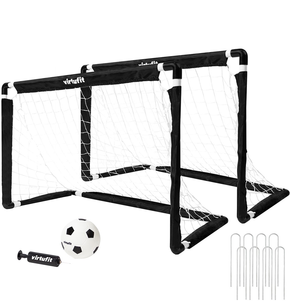 VirtuFit Kinder Voetbaldoelen Set met Bal en Pomp - Voetbalgoals - 92 x 64 cm - Tweedekans