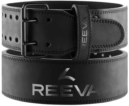 Reeva Leren Powerlifting Riem - Zwart - XL