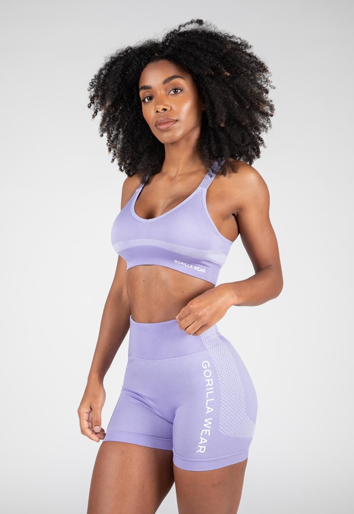 Gorilla Wear Selah Seamless Sportbeha - Lila - XS/S