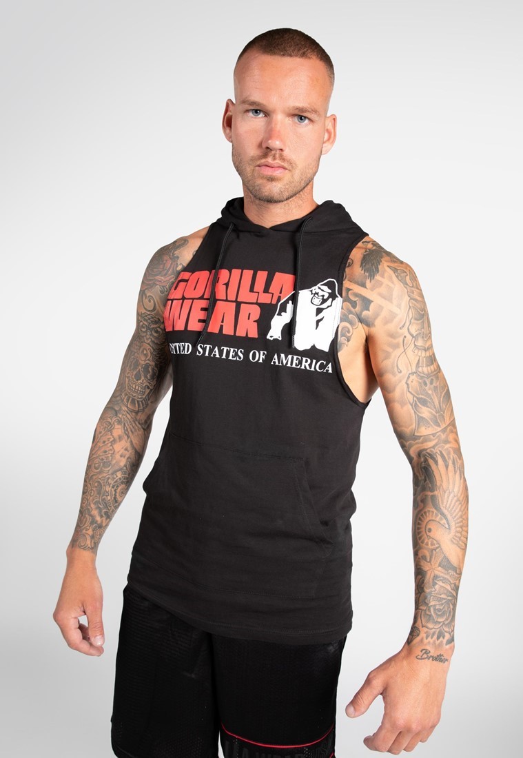 Gorilla Wear Rogers Hooded Tank Top - Zwart