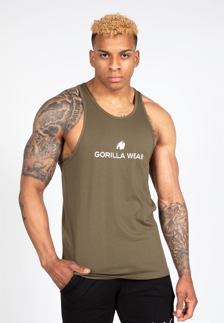 Gorilla Wear Carter Stretch Tank Top - Legergroen