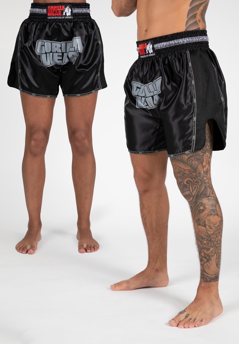 Gorilla Wear Piru Muay Thai Shorts - Zwart