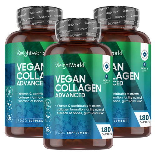 Vegan Collageen Advanced - Collageen Verhogende Formule - 540 Capsules - 500mg Sterkte Per Capsule - Hoogwaardige Collageen Formule voor Huid, Botten