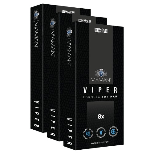 Viaman Viper - Natuurlijke erectiepil om uw erectie en prestaties in bed te verbeteren - 3 pack