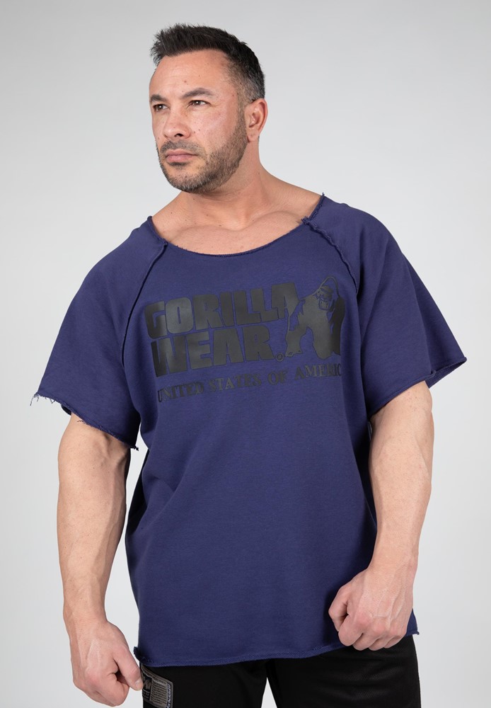 Gorilla Wear Classic Work Out Top - Navy - 2XL/3XL