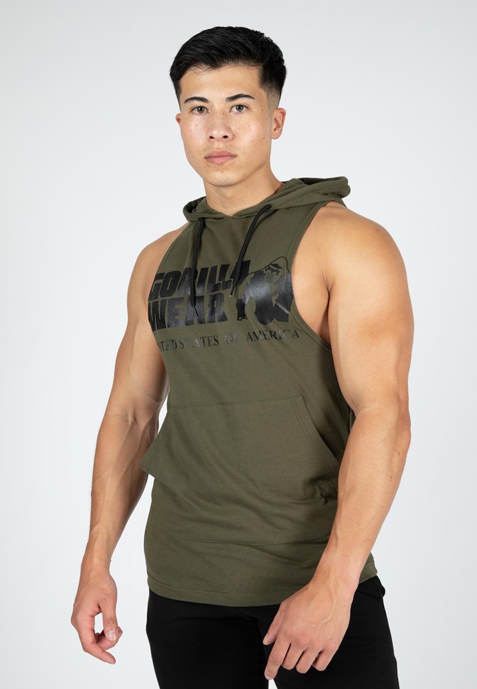 Gorilla Wear Rogers Hooded Tank Top - Legergroen - S