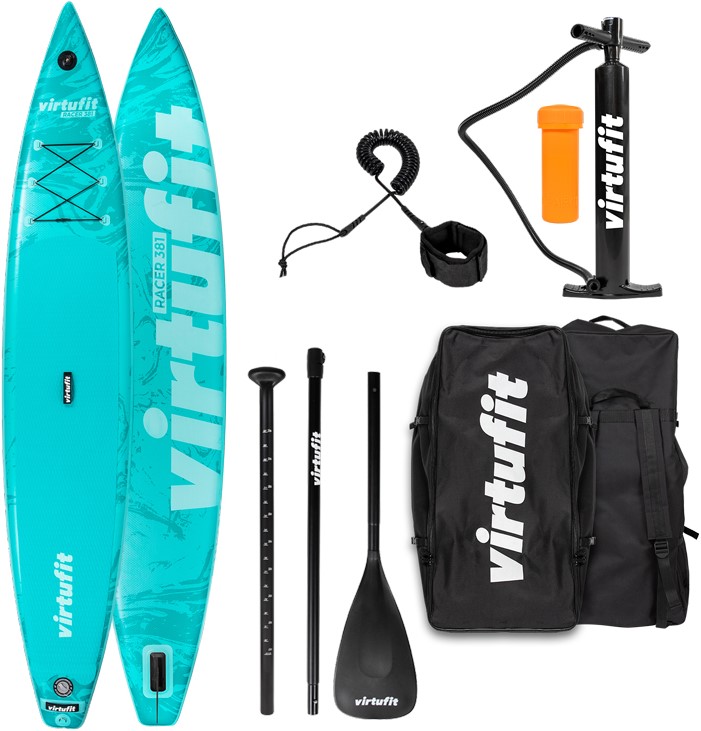 Virtufit Supboard Racer 381 - Turquoise - Inclusief accessoires en draagtas