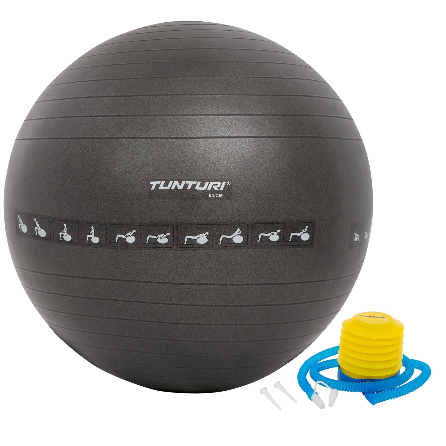 Tunturi Anti-Burst Fitnessbal Gymbal Zwart - 65 cm