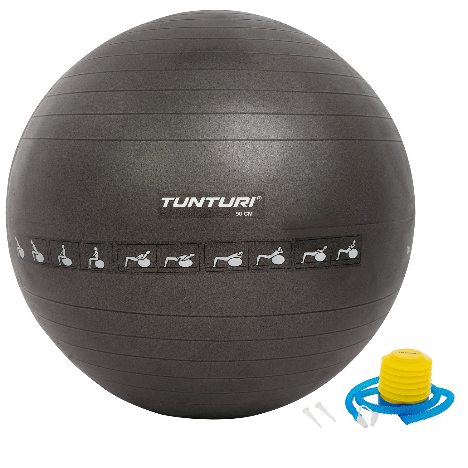 Tunturi Anti-Burst Fitnessbal Gymbal Zwart - 90 cm